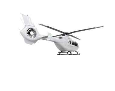 Helikopter beyaz arka planda izole edildi. 3d görüntüleme - illüstrasyon