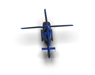 Helikopter beyaz arka planda izole edildi. 3d görüntüleme - illüstrasyon