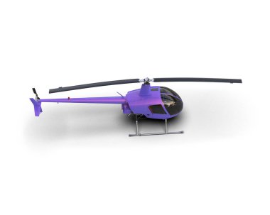 Helikopter beyaz arka planda izole edildi. 3d görüntüleme - illüstrasyon