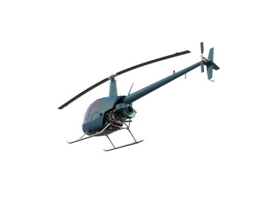 Helikopter beyaz arka planda izole edildi. 3d görüntüleme - illüstrasyon
