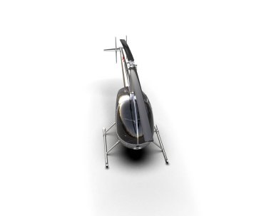 Helikopter beyaz arka planda izole edildi. 3d görüntüleme - illüstrasyon