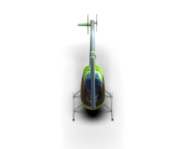 Helikopter beyaz arka planda izole edildi. 3d görüntüleme - illüstrasyon