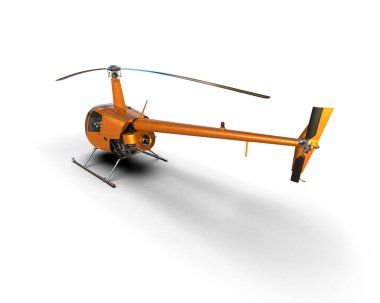 Helikopter beyaz arka planda izole edildi. 3d görüntüleme - illüstrasyon