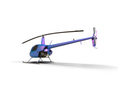 Helikopter beyaz arka planda izole edildi. 3d görüntüleme - illüstrasyon