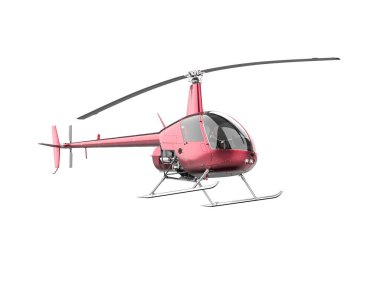 Helikopter beyaz arka planda izole edildi. 3d görüntüleme - illüstrasyon