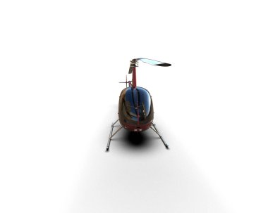 Helikopter beyaz arka planda izole edildi. 3d görüntüleme - illüstrasyon