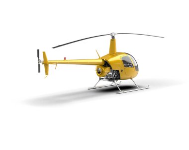 Helikopter beyaz arka planda izole edildi. 3d görüntüleme - illüstrasyon