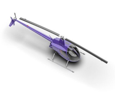 Helikopter beyaz arka planda izole edildi. 3d görüntüleme - illüstrasyon
