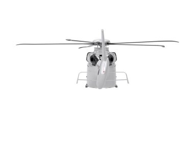 Helikopter beyaz arka planda izole edildi. 3d görüntüleme - illüstrasyon