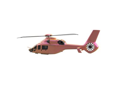 Helikopter beyaz arka planda izole edildi. 3d görüntüleme - illüstrasyon