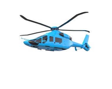 Helikopter beyaz arka planda izole edildi. 3d görüntüleme - illüstrasyon