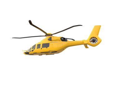 Helikopter beyaz arka planda izole edildi. 3d görüntüleme - illüstrasyon