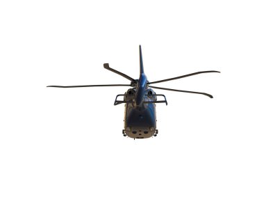 Helikopter beyaz arka planda izole edildi. 3d görüntüleme - illüstrasyon