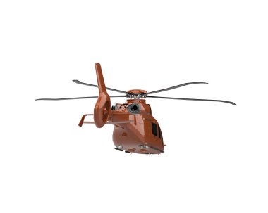 Helikopter beyaz arka planda izole edildi. 3d görüntüleme - illüstrasyon