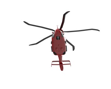 Helikopter beyaz arka planda izole edildi. 3d görüntüleme - illüstrasyon