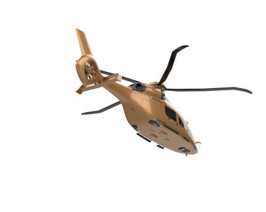 Helikopter beyaz arka planda izole edildi. 3d görüntüleme - illüstrasyon