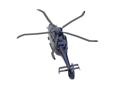 Helikopter beyaz arka planda izole edildi. 3d görüntüleme - illüstrasyon