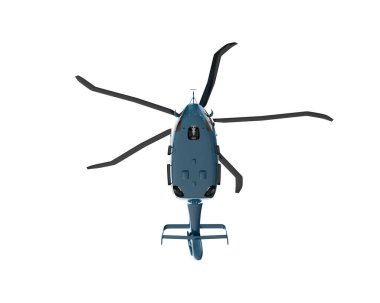 Helikopter beyaz arka planda izole edildi. 3d görüntüleme - illüstrasyon