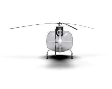 Helikopter beyaz arka planda izole edildi. 3d görüntüleme - illüstrasyon