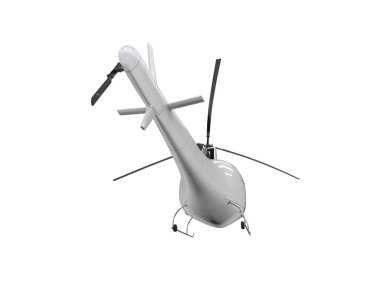 Helikopter beyaz arka planda izole edildi. 3d görüntüleme - illüstrasyon
