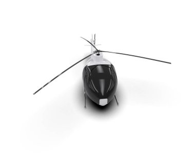 Helikopter beyaz arka planda izole edildi. 3d görüntüleme - illüstrasyon