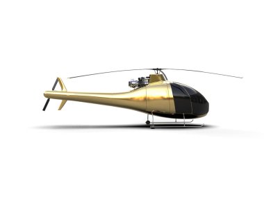 Helikopter beyaz arka planda izole edildi. 3d görüntüleme - illüstrasyon