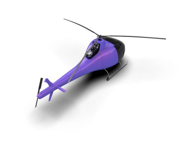 Helikopter beyaz arka planda izole edildi. 3d görüntüleme - illüstrasyon