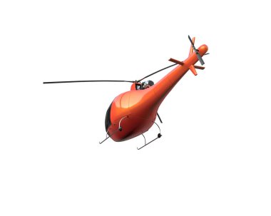 Helikopter beyaz arka planda izole edildi. 3d görüntüleme - illüstrasyon
