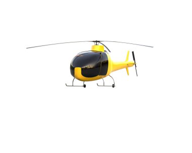 Helikopter beyaz arka planda izole edildi. 3d görüntüleme - illüstrasyon