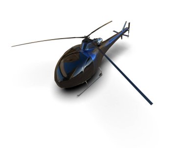 Helikopter beyaz arka planda izole edildi. 3d görüntüleme - illüstrasyon