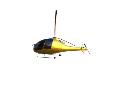 Helikopter beyaz arka planda izole edildi. 3d görüntüleme - illüstrasyon