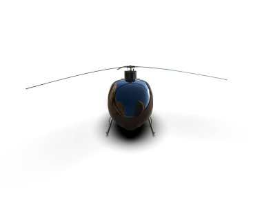 Helikopter beyaz arka planda izole edildi. 3d görüntüleme - illüstrasyon