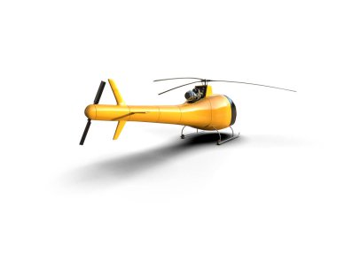Helikopter beyaz arka planda izole edildi. 3d görüntüleme - illüstrasyon