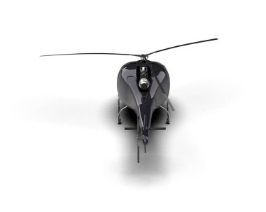 Savaş helikopteri arka planda izole edildi. 3d görüntüleme - illüstrasyon