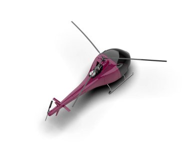 Savaş helikopteri arka planda izole edildi. 3d görüntüleme - illüstrasyon