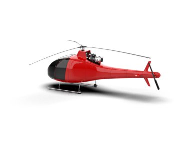 Savaş helikopteri arka planda izole edildi. 3d görüntüleme - illüstrasyon