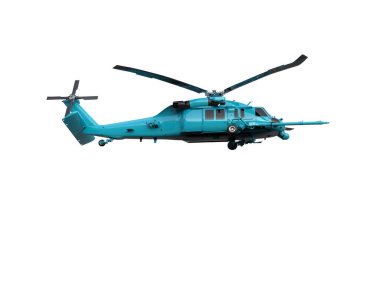 War helicopter isolated on background. 3d rendering - illustration clipart