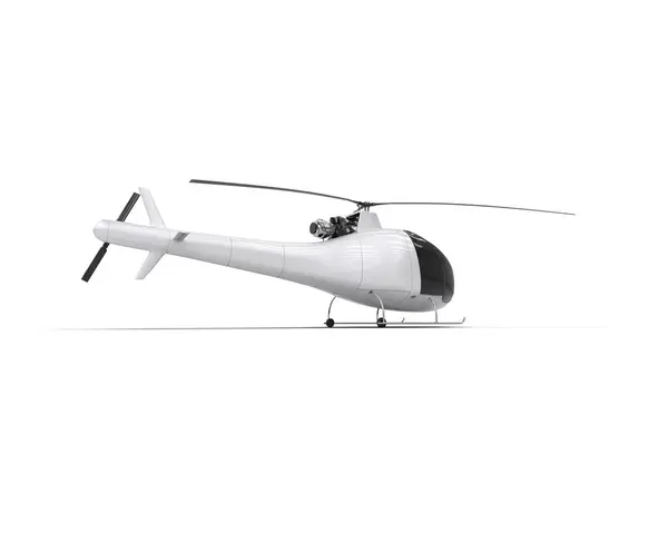Hélicoptère Isolé Sur Fond Blanc Rendu Illustration — Photo