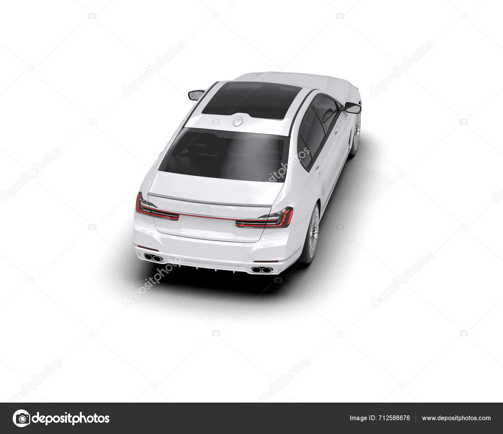 Black Modern White Car Front Back View — Stock Photo © ChristianNastase