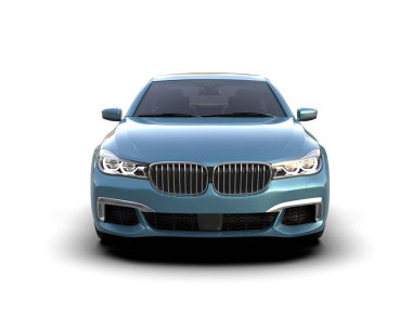 BMW 3 aracı beyaz arka planda izole edildi. 3d oluşturma