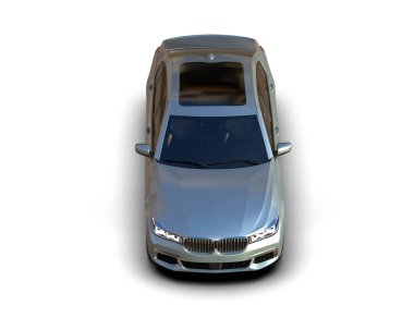 Modern araba. 3d illüstrasyon