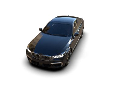 modern araba siyah arka planda izole edilmiş.