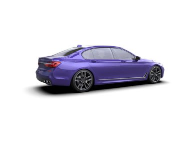 Modern araba beyazda izole edilmiş. 3d oluşturma