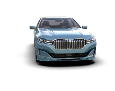 Lüks modern araba beyaz arka planda izole edilmiş. 3d oluşturma.