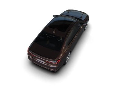 Beyaz arkaplandaki araba, 3 boyutlu görüntüleme.