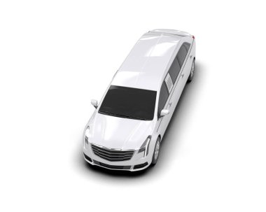 modern araba beyaz arka planda izole edildi. 3 d illüstrasyon