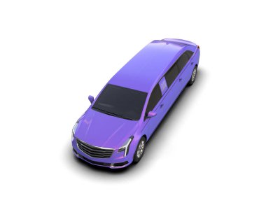 Modern şehir arabası beyaz arka planda izole edilmiş. 3d illüstrasyon