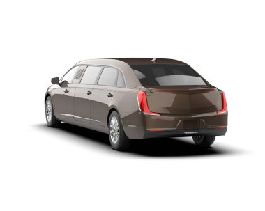 Modern araba beyaz arka planda izole edilmiş. Gölge görünümlü. 3d oluşturma