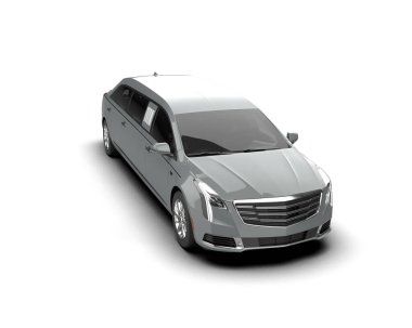 Modern araba arka planda izole edilmiş. 3d illüstrasyon - resim