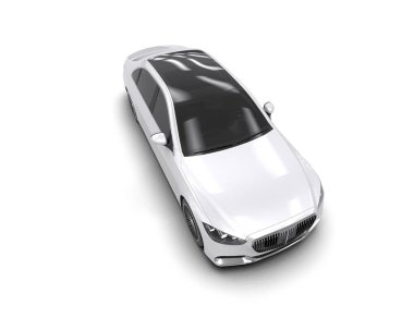 beyaz arka planda modern lüks araba - 3 boyutlu görüntüleme